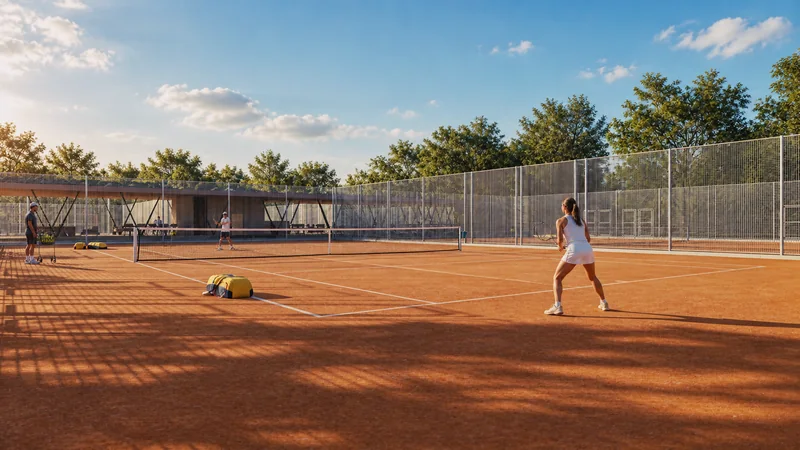 Quadra de saibro do Tennis Club
